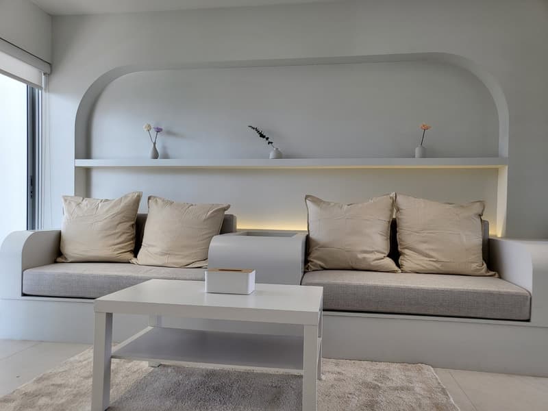 Cozy therapy room with comfortable sofa